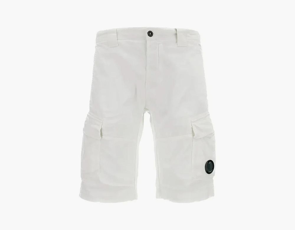 C.P. Company Lens Cargo Shorts White