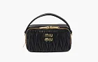 Miu Miu Matelassé Bandoliera Handbag Black