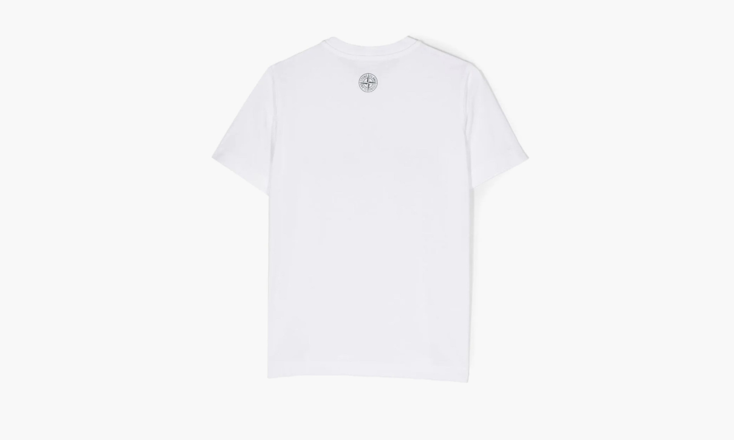 фото Stone Island Junior Logo Print Cotton T-Shirt "White" (Футболки)-781621073-V0001