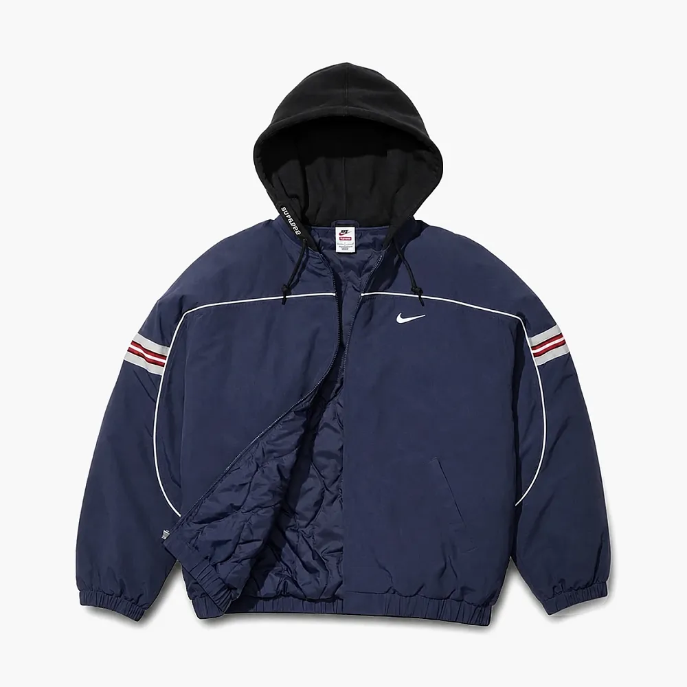 Supreme x Nike Nylon Hooded Jacket Navy