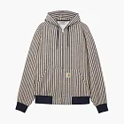 Carhartt WIP Hickory Stripe Hooded Jacket Navy