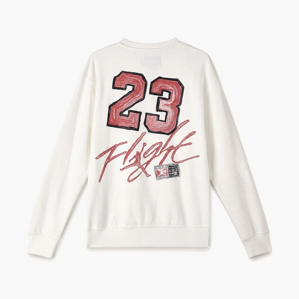 Jordan Flight Fleece Crew Sweatshirt White