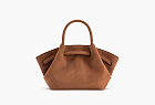 JW PEI Hana Mini Faux Suede Tote Bag Brown