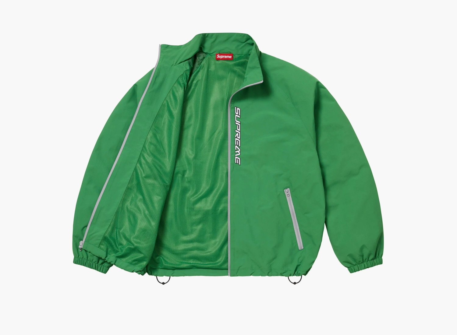 Supreme Contrast Zip Track Jacket Green 
