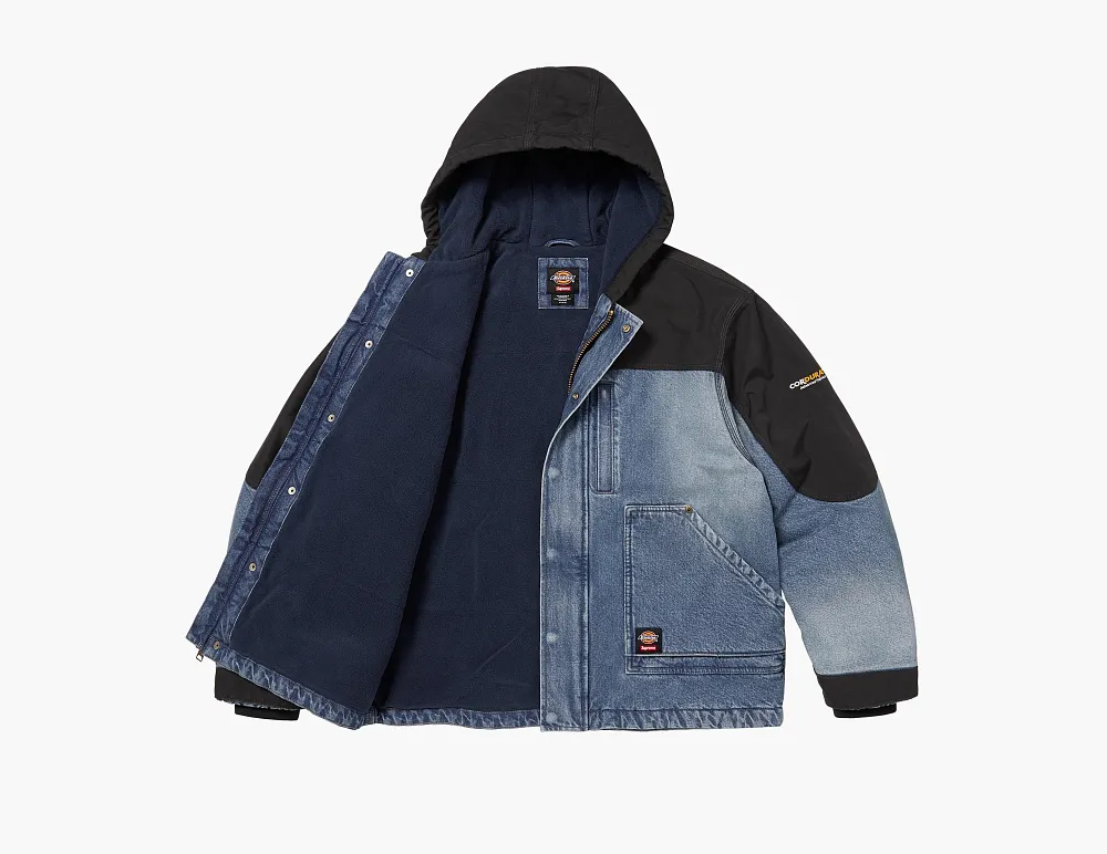 Supreme x Dickies Cordura Hooded Work Jacket Denim 