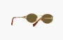 Miu Miu Eyewear Logo Round-frame Sunglasses Gold 