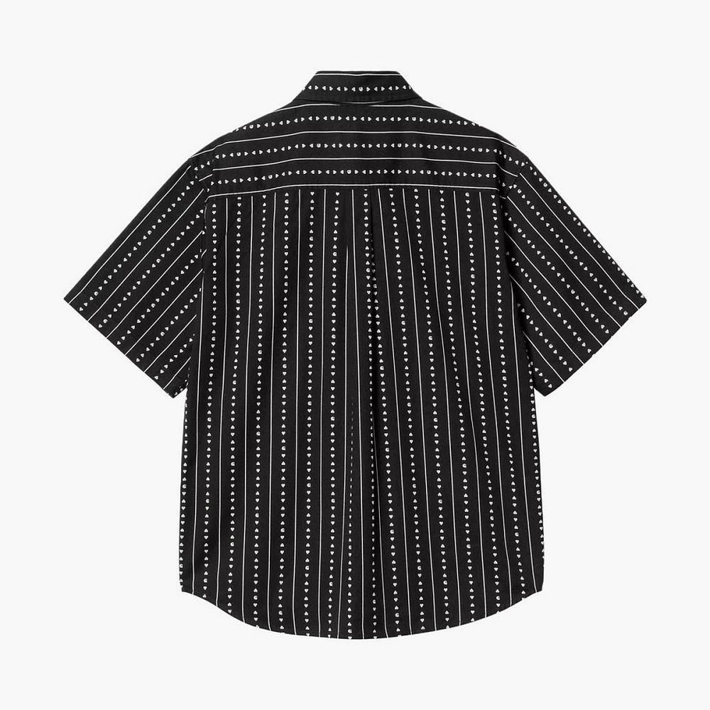 Carhartt WIP Drewe Dotted Stripe Shirt Black