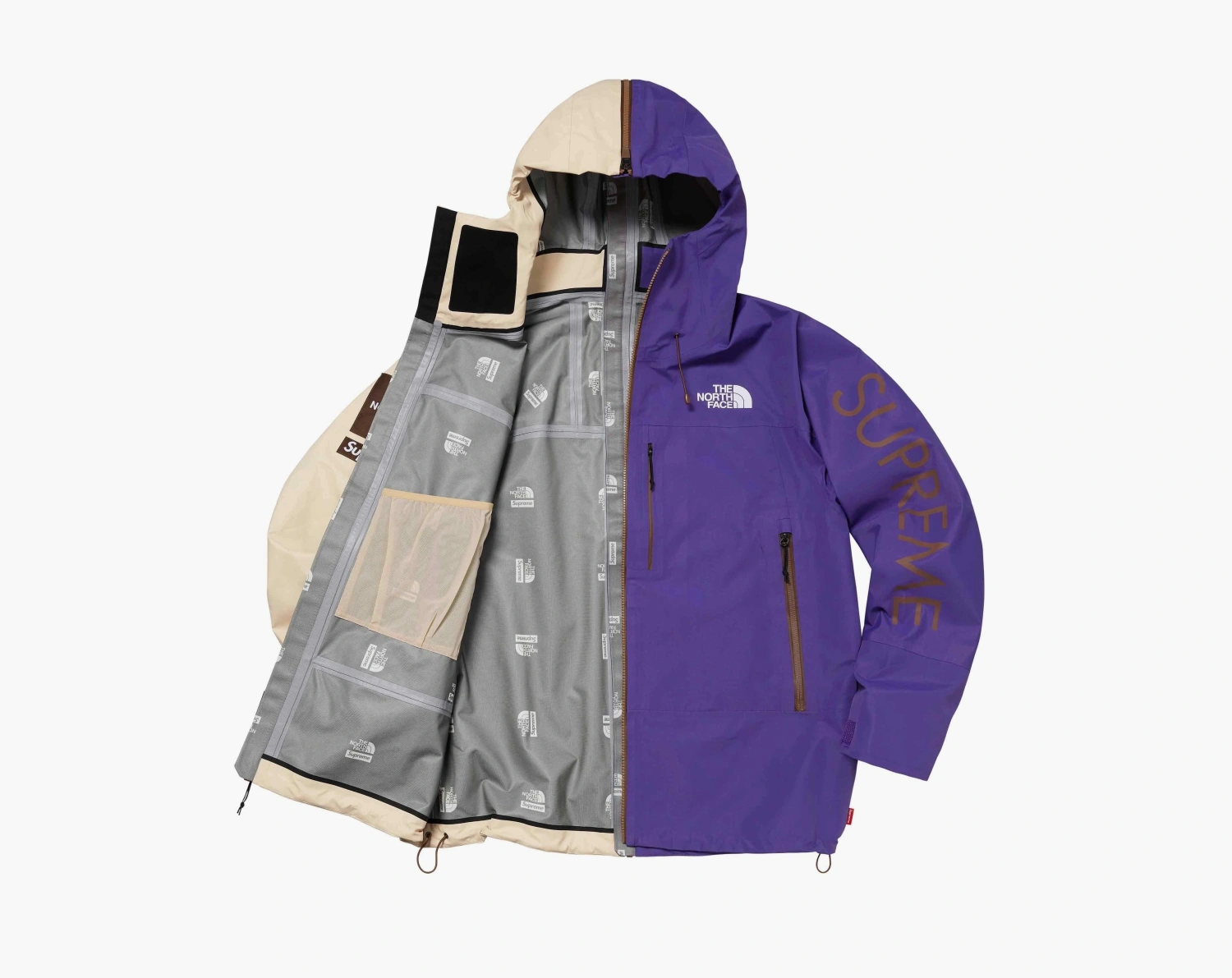 Supreme x The North Face Split Taped Seam Shell Jacket Tan  Supreme x The North Face Split Taped Seam Shell Jacket Tan