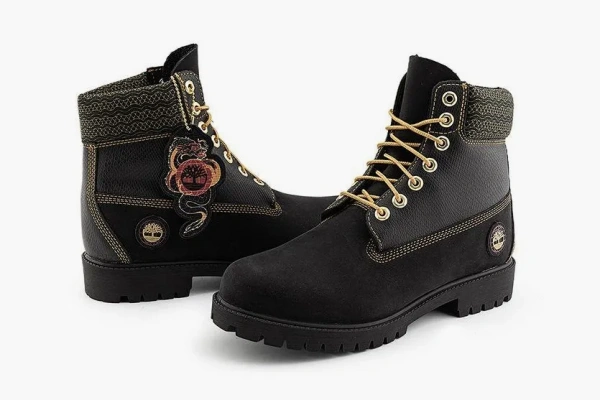 Timberland Lunar New Year 6 Inch Lace Up Boots Black Nubuck 