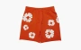 Denim Tears The Cotton Wreath Shorts Orange  Denim Tears The Cotton Wreath Shorts Orange