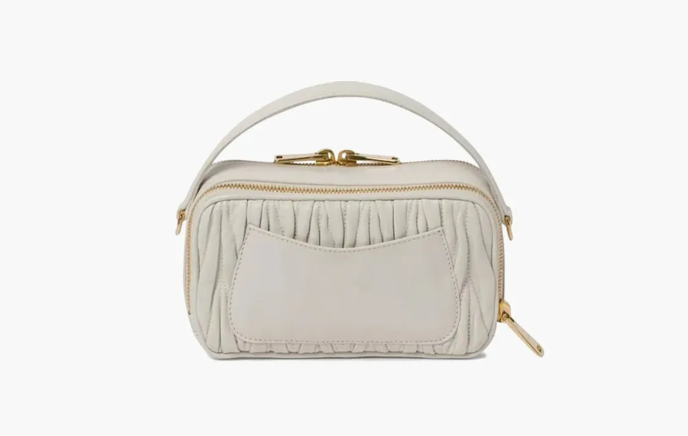 Miu Miu Matelassé Bandoliera Handbag White
