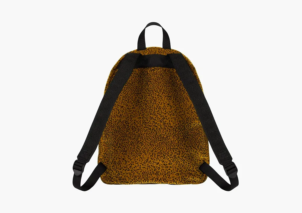 Supreme Velvet Backpack Tan Leopard