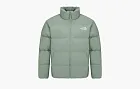 The North Face Logo Stand Collar Long Sleeve With Down Jacket Green