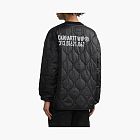 Carhartt WIP Quilted Liner Jacket Black Collarless