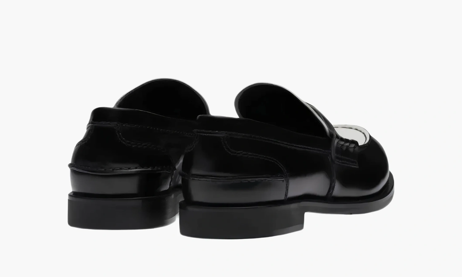 Miu Miu Leather Loafers White Black 