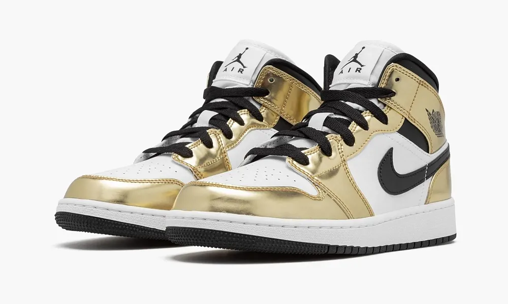 Air Jordan 1 Mid SE GS Metallic Gold