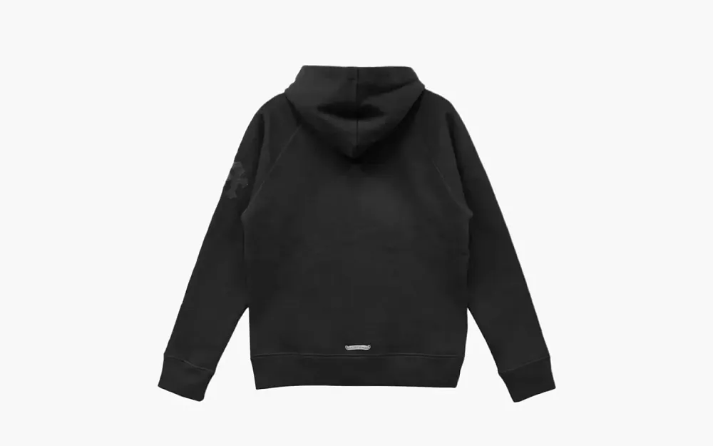 Chrome Hearts Triple Cross Leather Pullover Hoodie Black