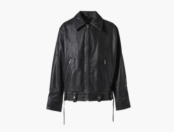 Enfants Riches Déprimés Pianist Distressed Leather Jacket Black 