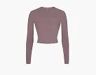 Skims New Vintage Cropped Long Sleeve T-Shirt Zinc