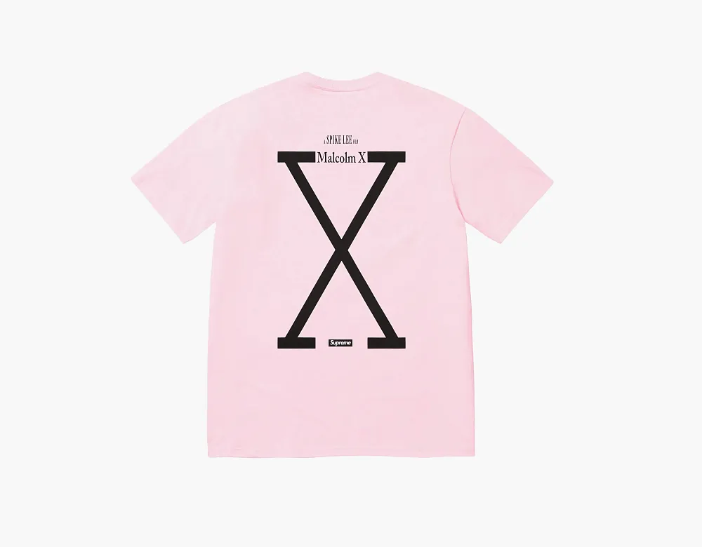 Supreme x 40 Acres Malcolm X Tee Light Pink