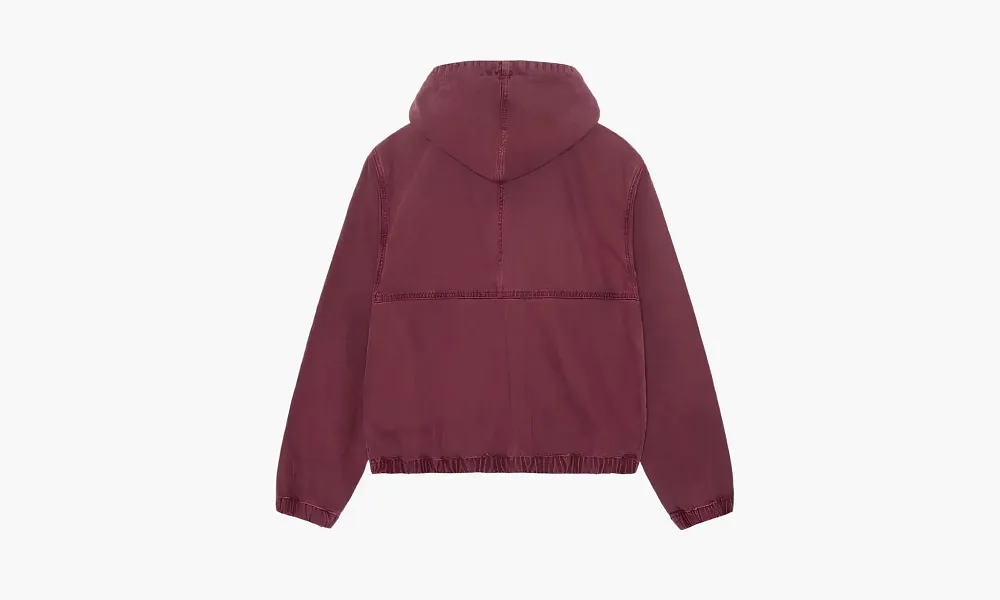 Stussy Zip Hoodie Burgundy