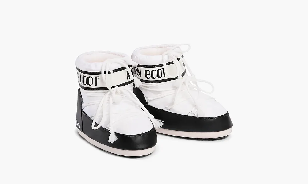 Moon Boot Icon Low Nylon White Black