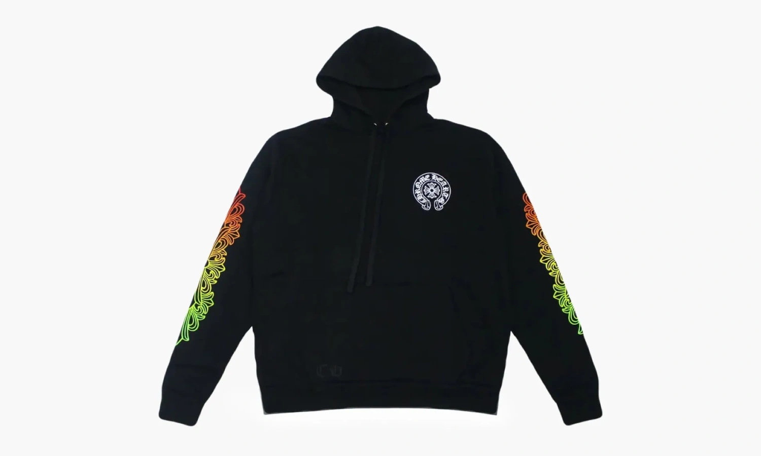 Chrome Hearts Floral Sleeve Gradient Made In Hollywood Hoodie Black / Gradient 