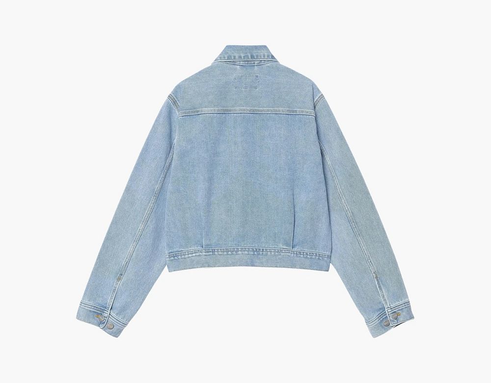 Carhartt WIP Cropped Denim Jacket Blue