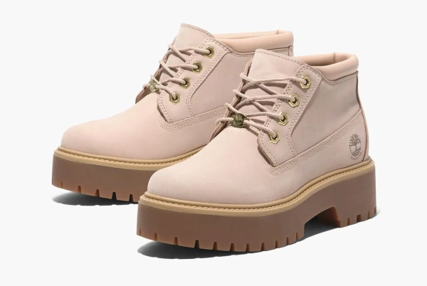 Timberland Stone Street Mid Lace Up Waterproof Boot WMNS Light Beige Nubuck 