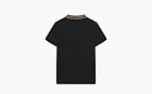 Burberry Check Trim Cotton T-shirt Black Collar Trim