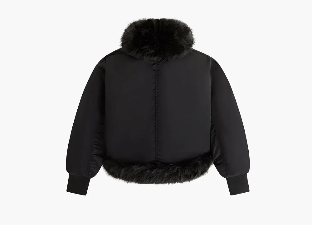 Kith Senna Faux Fur Reversible Bomber Black