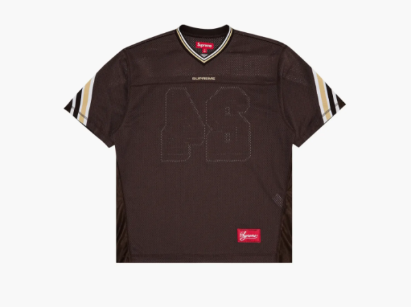 Supreme Jacquard Rib Football Jersey Brown 