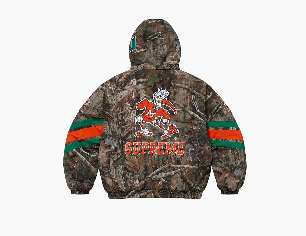Supreme x Mitchell & Ness NCAA Hooded Stadium Jacket TrueTimber/Kanati Camo