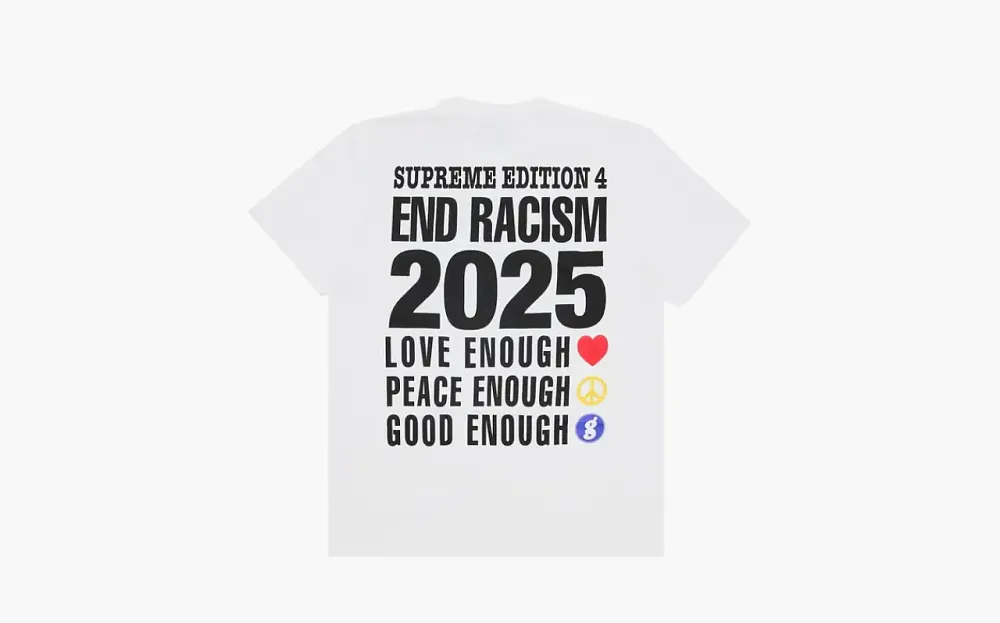 Supreme x Goodenough End Racism Tee White