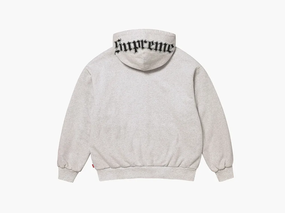 Supreme x Chicago White Sox Zip Up Hooded Sweatshirt Ash Grey