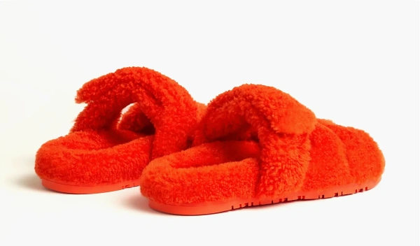 Hermes Chypre Slide Slippers WMNS Orange 