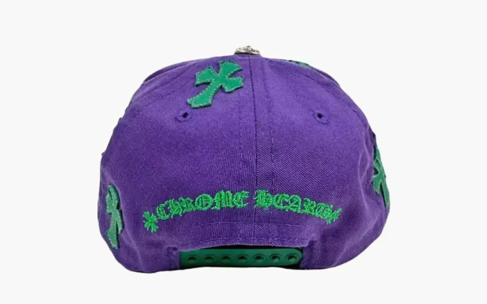 Chrome Hearts leather Cross Patch Snap Back Purple