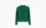 SPORTY & RICH Embroidered Logo Crew Neck Wool Knit Top "Green" 