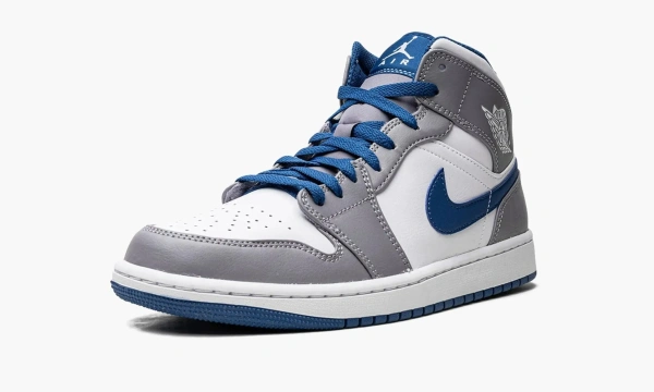 Air Jordan 1 Mid True Blue / Cement 
