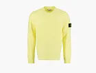 Stone Island Brushed Cotton Canvas Crewneck Sweatshirt Yellow