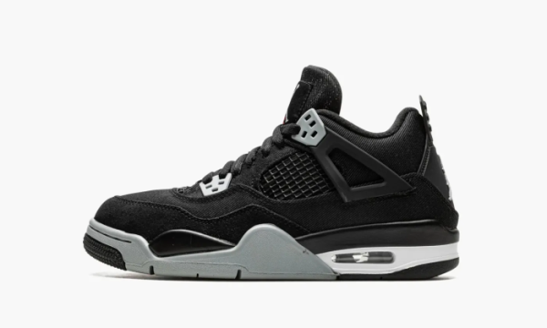 Air Jordan 4 Retro GS Black Canvas 