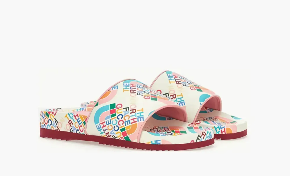 Gucci x The North Face Leather Sandals Multi-Color