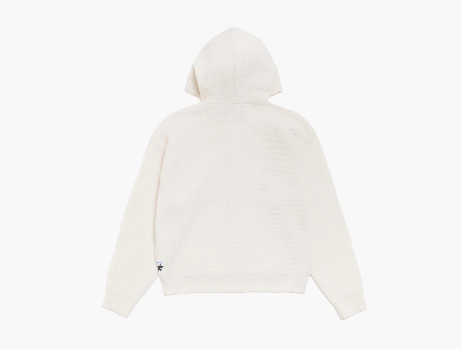 Stussy Textured Zip Hooded Sweater Bone 