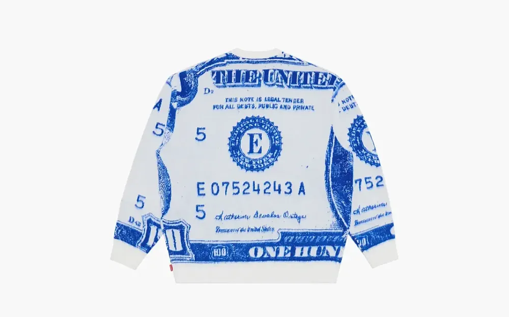 Supreme Money Sweater White