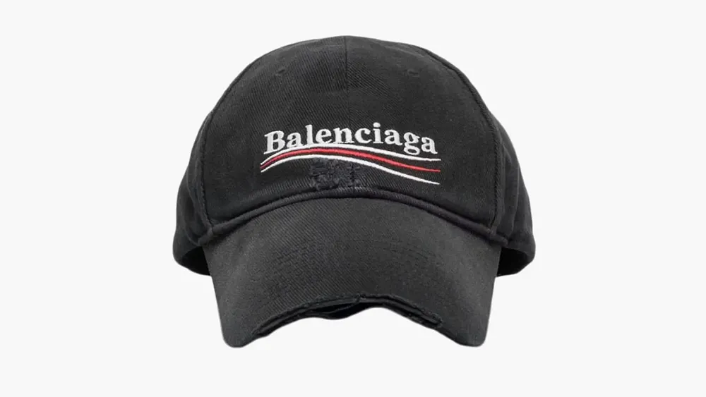 Balenciaga Political Campaign Distressed Cap Grey