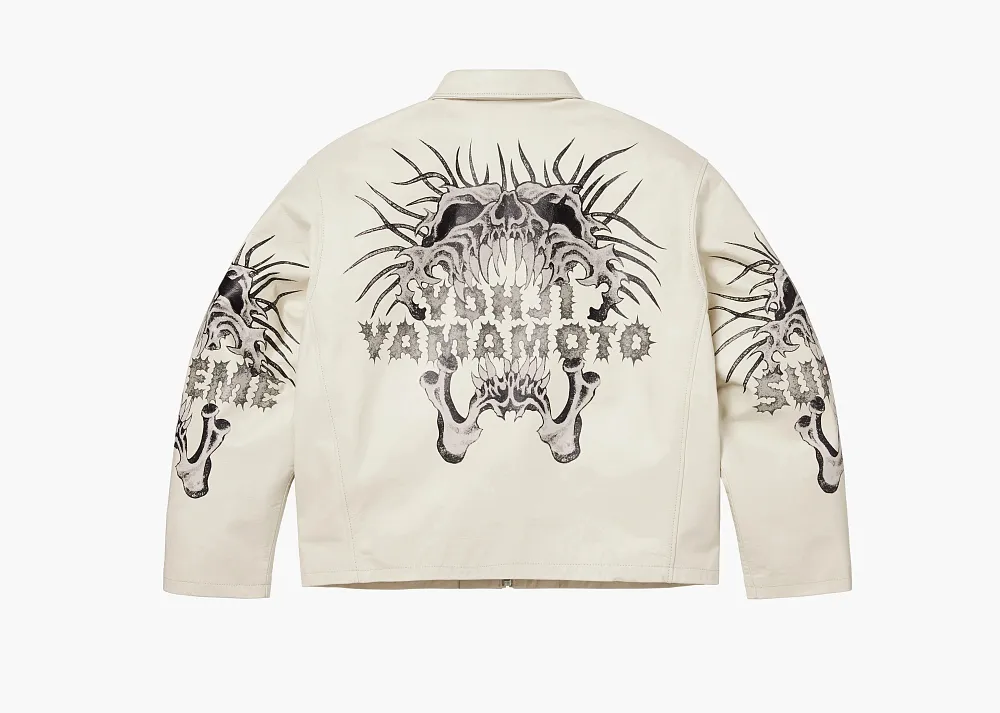 Supreme x Y’s Leather Jacket White