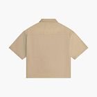 RHUDE Boxy Half Zip Spray Short-sleeve Shirt Khaki