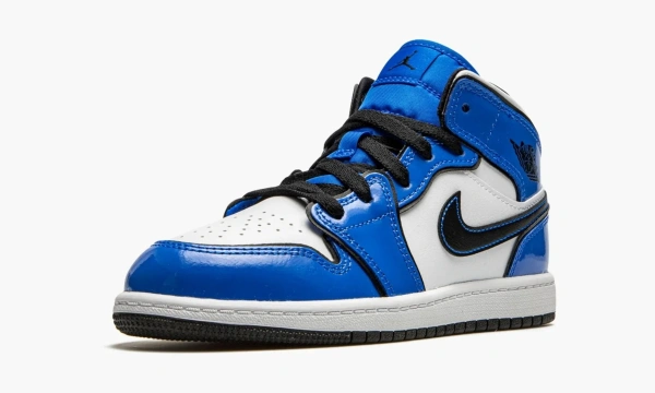 Air Jordan 1 Mid SE PS Signal Blue Kids 