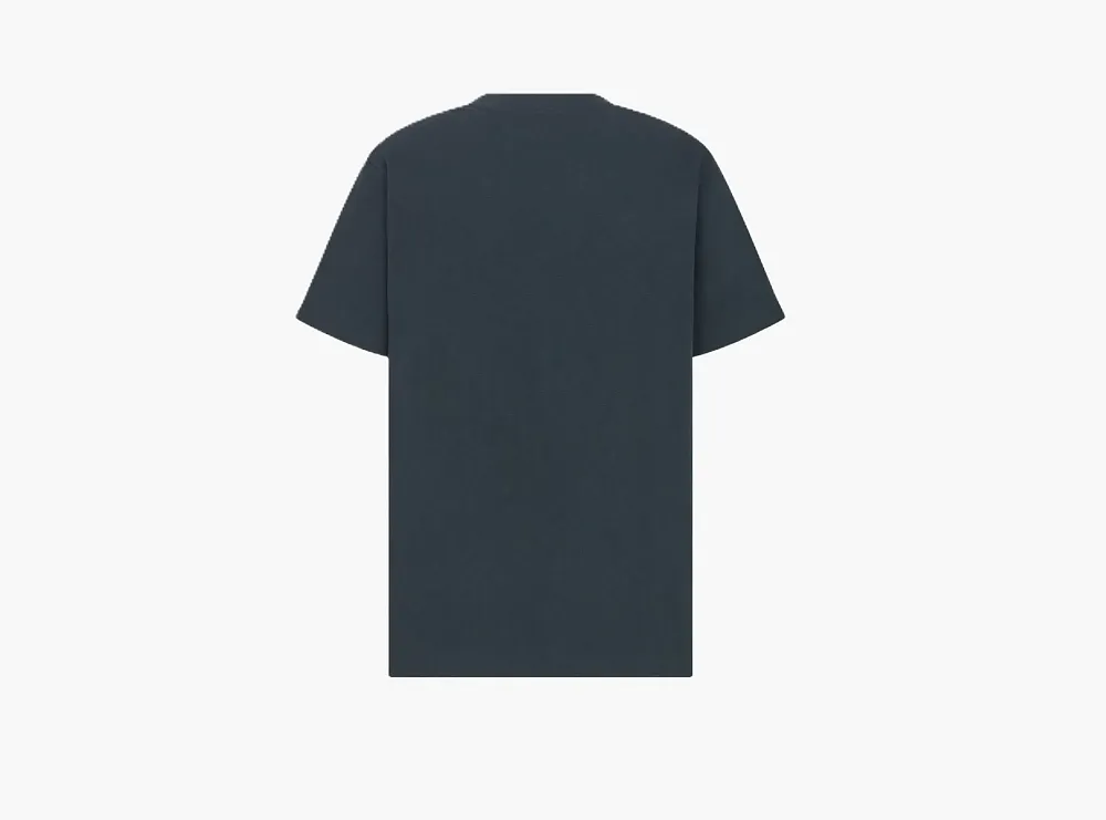 Dior and Hylton Nel T-Shirt, Relaxed Fit Navy Blue Cotton Jersey