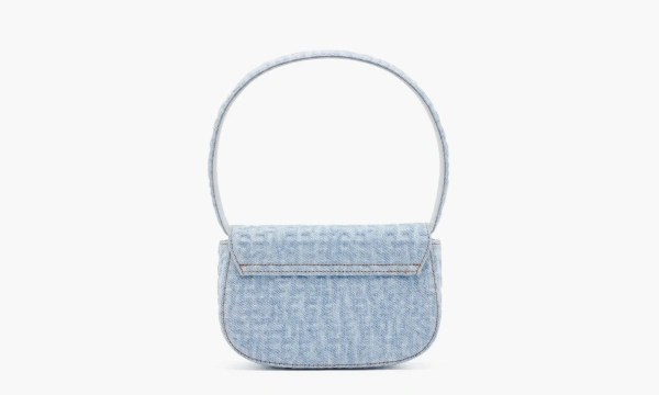 Diesel 1DR Shoulder Bag Monogram Denim Light Blue 